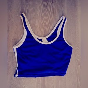 Blue crop top